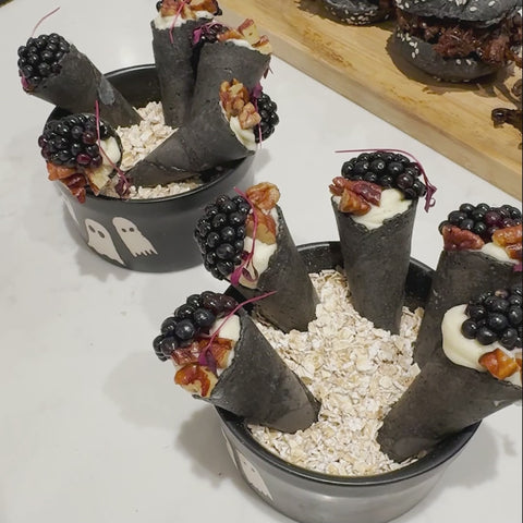 Charcoal Mini Canape Cones