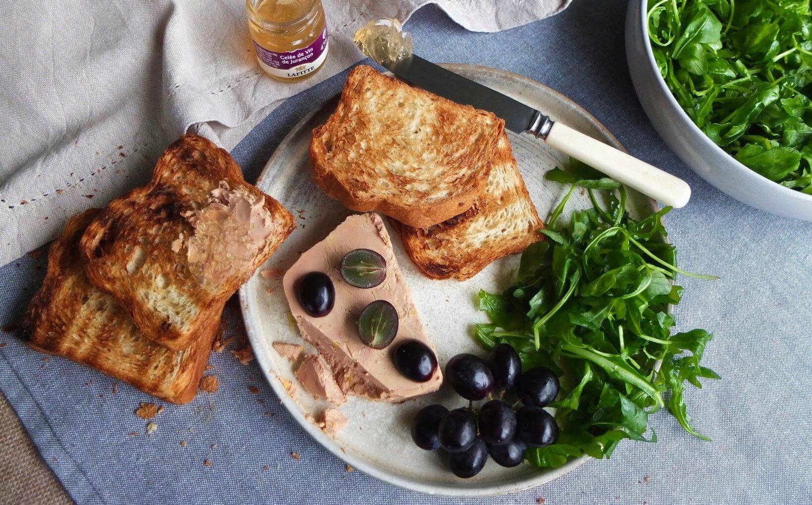 Foie Gras Terrine with Brioche and Sweet Wine Jelly