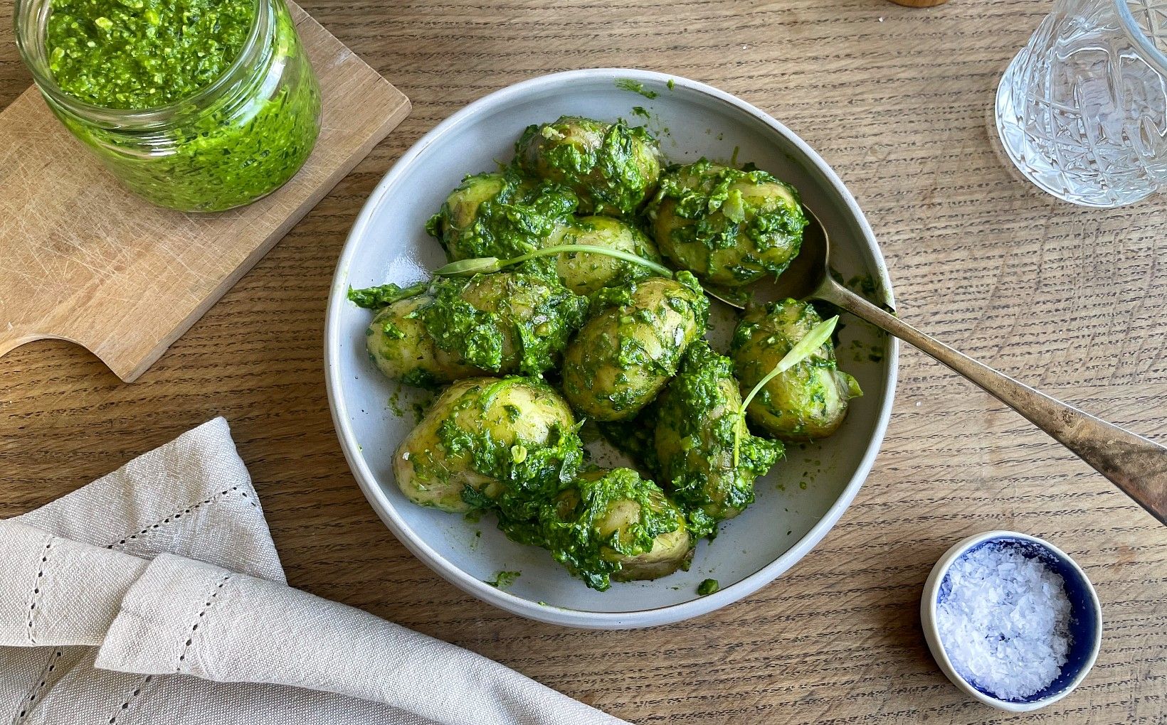 Jersey Royals with Wild Garlic Pesto