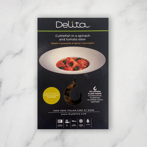 Cuttlefish in a Spinach and Tomato Stew, 150g