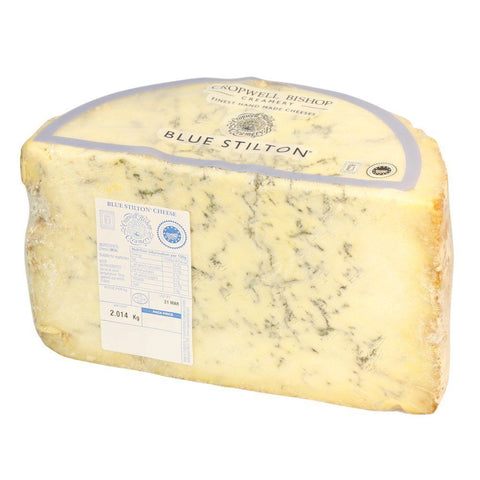 Cropwell Bishop Blue Stilton, Cut from Wheel, +/-2kg Ritter Courivaud Ltd SPCH-BLCH-0000582-147-2KG