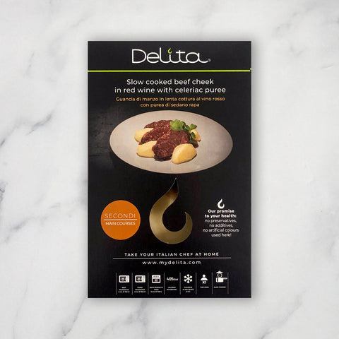 Slow Cooked Beef Cheek in Red Wine with Celeriac Puree, Frozen, 300g