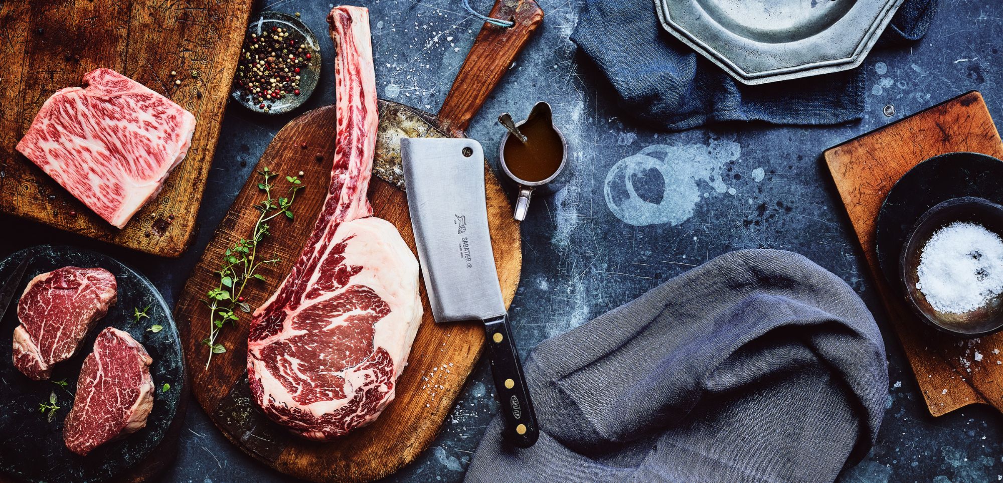 Fine Food Specialist Wagyu beef range featuring premium steaks and whole cuts for UK delivery
