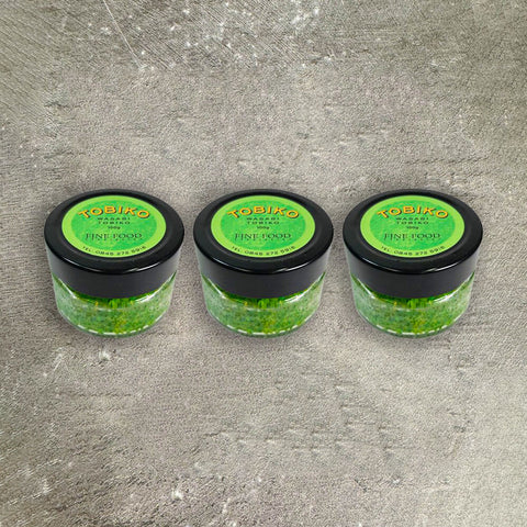 Wasabi Tobiko, Frozen, 3 x 100g Gourmet House CAVI-ALCA-0000638-149