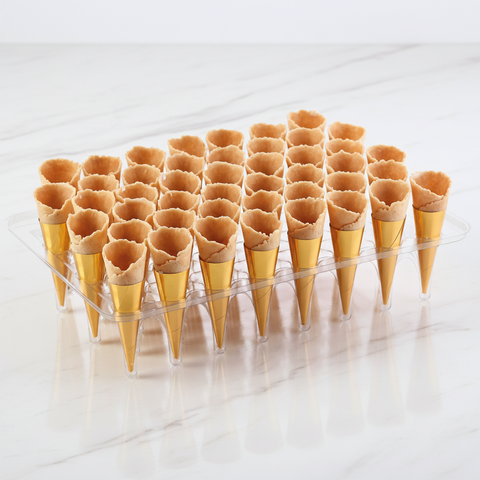 Neutral Mini Canape Cones, x 45 Classic Fine Foods UK Ltd CAIN-LARD-000801-149