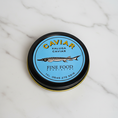 Kaluga Caviar on White Marble