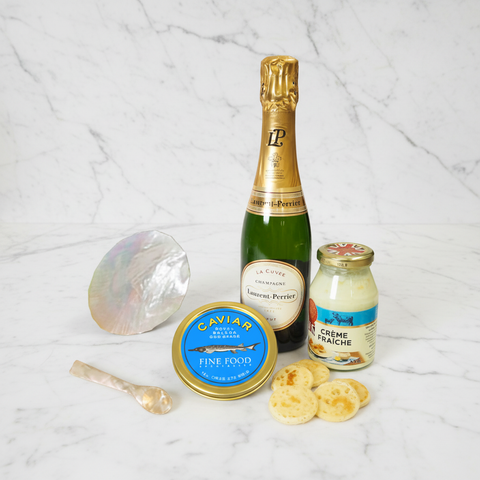 Luxury Royal Beluga Caviar & Champagne Gift Set Fine Food Specialist LIMITED CAVI-GiftSet-BELUGCHAMP