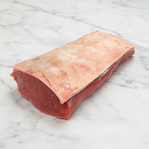 PGI Cornish Lamb Sirloin on white marble